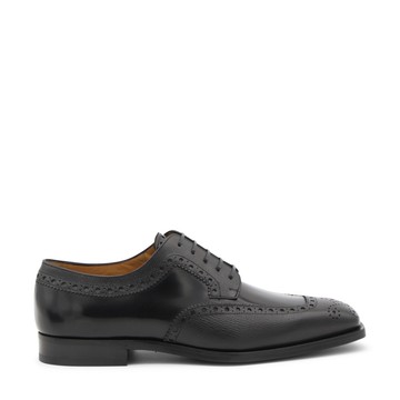 Ferragamo - Black Leather Lace Up Shoes