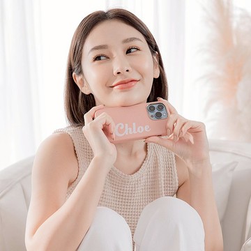 唯一的妳 蜜荔殼 蜜荔粉天然皮革殼 - iPhone客製化手機殼