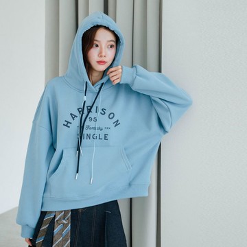 現貨★英字撞色抽繩厚棉加絨口袋連帽上衣(共3色)1111 【NR2387】