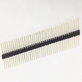 D15-40C1S 2.54mm腳距 等長全長18mm，上下皆7.8mm 1x40P 180度鍍金單排排針 直插針(50個含稅價【佑齊企業 iCmore】