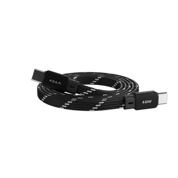 ADAM MF100 USB-C 對 USB-C 60W 磁吸充電扁線 100CM