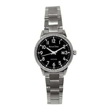 Roven Dino羅梵迪諾 純淨簡約時尚腕錶-銀黑-小-RD6113S-198B-28mm