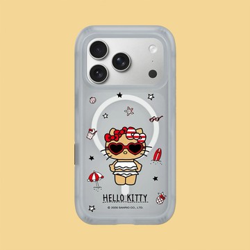 【犀牛盾】iPhone 15/16/17系列 AirX MagSafe兼容 極致氣墊緩衝磁吸防摔手機殼/Hello Kitty/愛心墨鏡(兩色可選 )