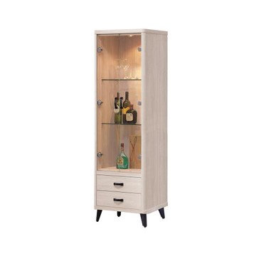 【唯熙傢俱】布萊登橡木白2尺展示櫃