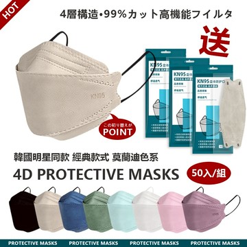 🔥買5組送1組🔥韓國KN95口罩 莫蘭迪色系 4D立體口罩 經典94韓版型 3D MASK 獨立包裝 防飛沫防塵高效過濾