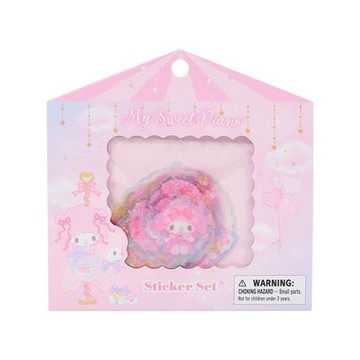 小禮堂 Sanrio三麗鷗 Piano 造型貼紙組 43枚入 (夢想緞帶)