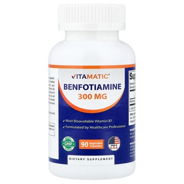 Vitamatic, 苯磷硫胺，300 毫克，90 粒素食膠囊