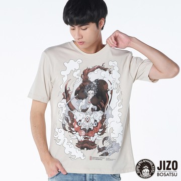 【㊙結帳2件再88折】墨獄繪-御獅襲來短TEE(卡其) - BLUE WAY 地藏小王