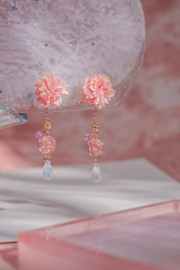 歸屬八重櫻流金兩用鍍14K金925純銀耳環