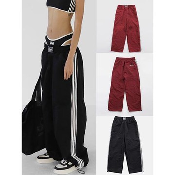 (免運)韓國badblood褲子女直筒爵士舞休閑褲小眾寬松運動褲工裝褲長褲潮