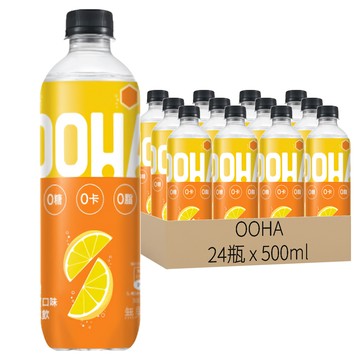 OOHA 氣泡飲 檸檬蜂蜜口味  500ml  24瓶