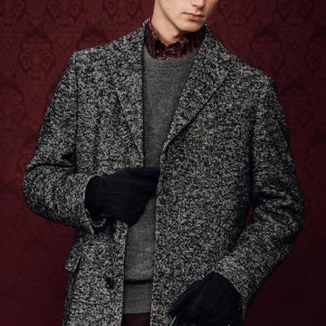 華貴典雅紳士型格！高端法國客戶實用圓領男士純羊絨衫 套頭純色o