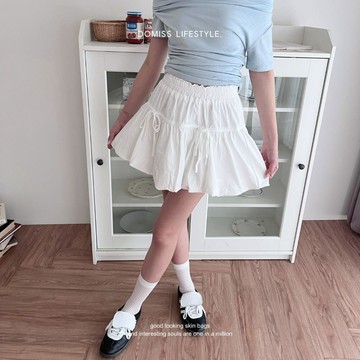 【自帶甜美光】DOMISS 蝴蝶結燈籠裙-2色 澎澎裙子 (現貨)