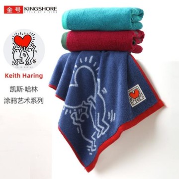 金號凱斯哈林聯名毛巾全棉a類加厚純棉居家日用洗臉吸水01KH0015A