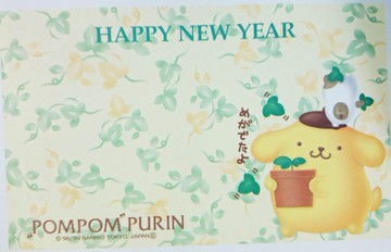 【震撼精品百貨】Pom Pom Purin 布丁狗~明信片_花花(3入)