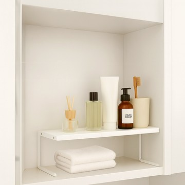 [台灣現貨] 伸縮置物架 化妝品收納 櫃子分層架 櫃內分層架 分層架 鏡櫃收納架