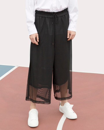 SEANNUNG 雙層網寬管褲