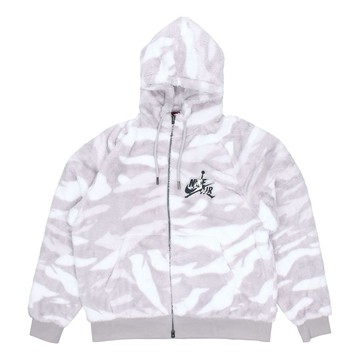 Air Jordan Wings Full-length zipper Cardigan hooded Loose Sports Jacket Large Gray