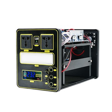 戶外電源 大功率逆變器 車載電瓶轉換 汽車備用電源戶外電源機箱純正弦波12V24V48轉110V鋰電池儲能套料逆變器