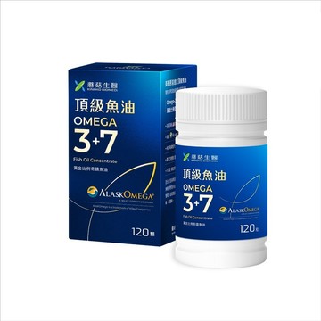 魚油 蘑菇生醫 OMEGA-3+7 頂級魚油 (120顆/瓶)