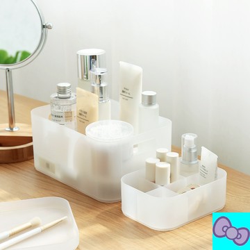 化妝品收納盒 保養品收納 桌上收納盒 化妝盒 無印風收納盒 飾品小物收納 磨砂收納盒 置物盒 整理盒 儲物盒 化妝品盒