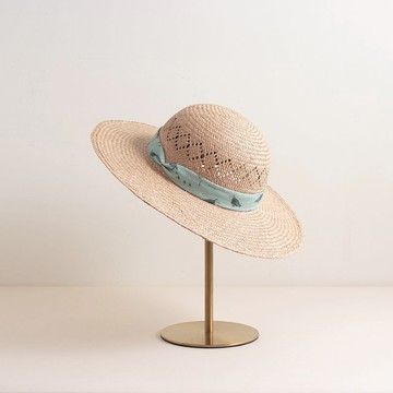 藺子布花小圓童帽-藺草編織