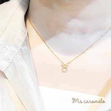 【焦糖小姐 Ms caramelo】5月金牛座項鍊 星座項鍊 鋯石項鍊