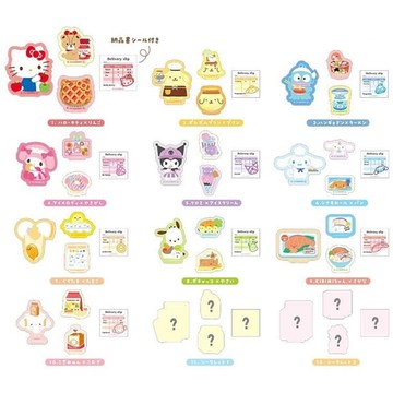 小禮堂 Sanrio 三麗鷗 大集合 盲盒貼紙 全套12入組 (美食款)