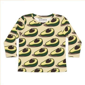 英國 SLEEP NO MORE - 100% 有機棉兒童圓領長袖上衣-酪梨 (2-4 Y)