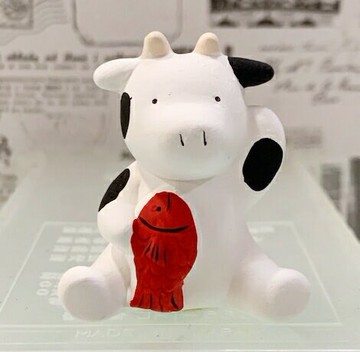 【震撼精品百貨】日本精品百貨 日本動物招財擺飾/陶瓷擺飾-牛#46261 震撼日式精品百貨