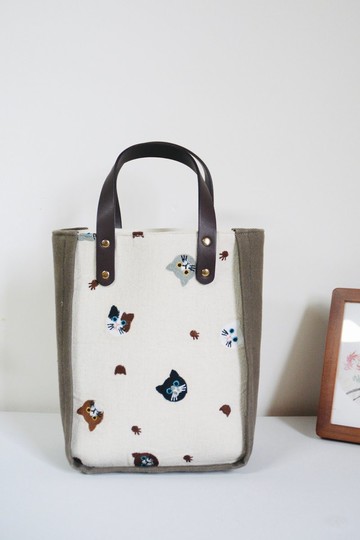 【福袋】手工製作刺繡布藝貓咪手提包