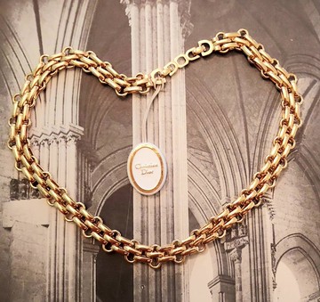 稀有如新 德國製 法國Christian Dior 迪奧 華麗扣環式古董鎖骨鍊