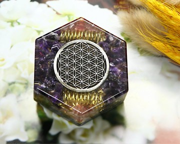 奧剛能量塔 | 生命之花OM神聖符號六邊形家居擺件