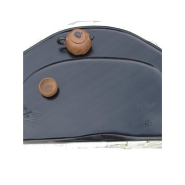 歙硯茶海婺源硯石材料茶盤天然原石茶具一帆風順黑色中式茶臺紫砂