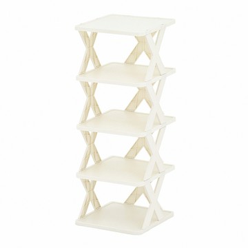 【H&R安室家】簡約輕便五層鞋架/置物架一入組 SH126白色