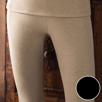 華歌爾-NEW EKS發熱 M-LL 保暖長褲(黑)保暖舒適居家-日本發熱紗-升級發熱-LB299317BL