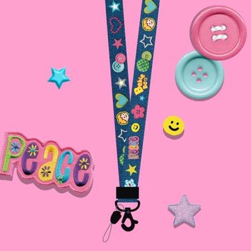 牛仔紐扣可愛手機掛脖掛繩胸牌鑰匙扣拆卸長短掛繩掛件飾可愛掛件