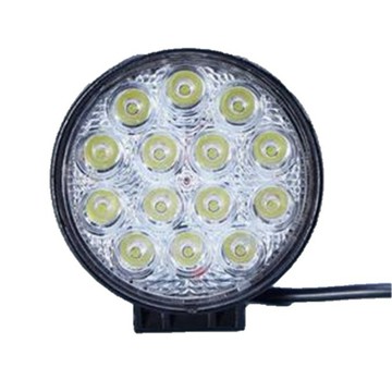 42W LED車燈 聚光 白鐵底 12V~24V LED燈 日行燈 貨車霧燈 12v車燈 24v車燈 非27w