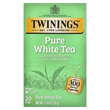 Twinings, 全淨白茶，20 茶包，1.06 盎司（30 克）
