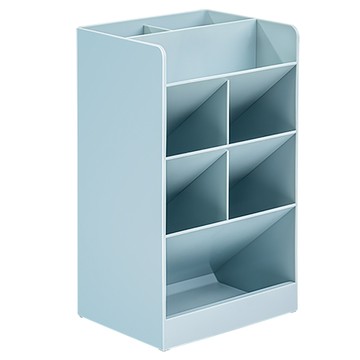 得力Deli8格斜插筆筒/8939/藍色/120x91x205mm