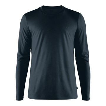 fjallraven 小狐狸 男 abisko wool 長袖羊毛排汗衣暗深藍f87194/長袖