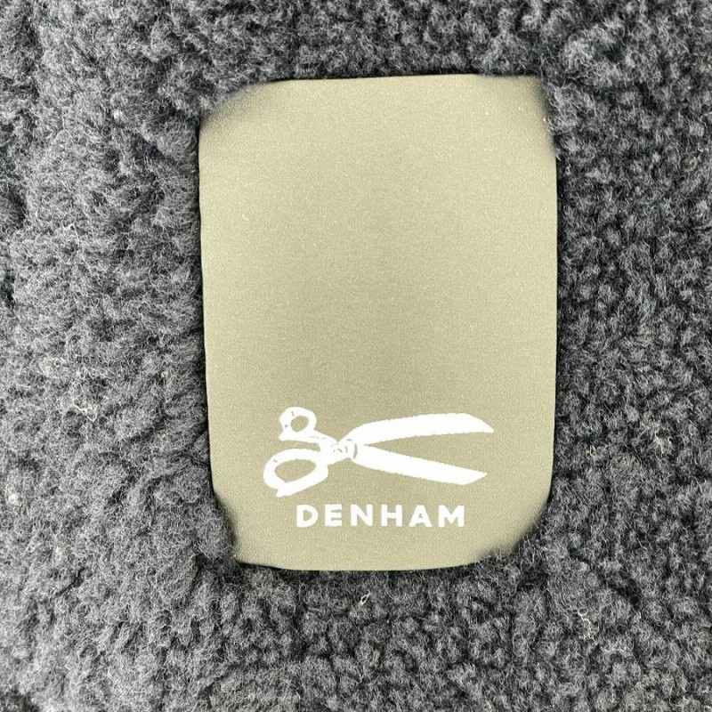 DENHAM デンハム ネイビー ムートン ベスト ネイビー L ベスト レザー