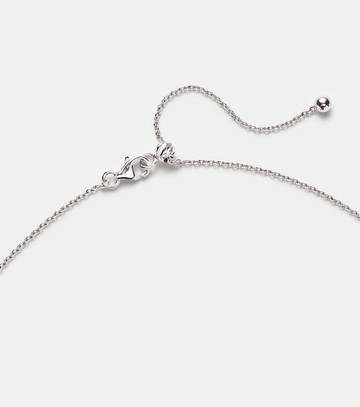Kamyen 18kt white gold and enamel choker with emeralds