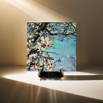 | 林德平藝術家 | 吸水陶瓷杯墊 / 花卉系列 (編號10)