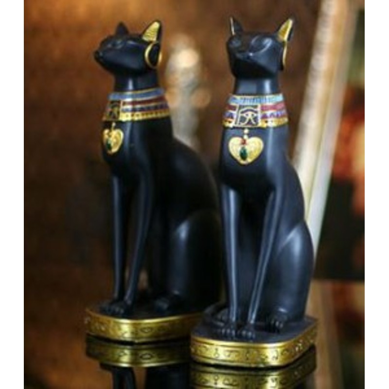 置物 古代エジプト 猫神 民族風 大サイズ ブラック 2体セット 通販 Lineポイント最大1 0 Get Lineショッピング