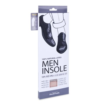 Dream Heart 男士天然乳膠薄型鞋墊  1個  米色  255 ~ 275mm