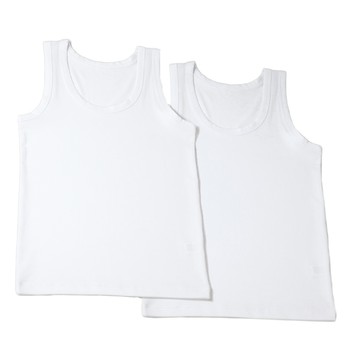 Base Alpha Essential 男童快乾輕量涼感背心2件組  70號  白色