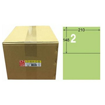 【龍德】A4三用電腦標籤 148x210mm 淺綠色 1000入 / 箱 LD-804-G-B【APP滿額下單4%點數(單一帳號最高1500點)】5/31止