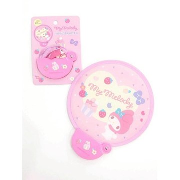 小禮堂 Sanrio 三麗鷗 美樂蒂 折疊扇附收納袋 (紫征服世界款)