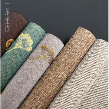 銀杏茶席綢絹纖維防水棉麻布桌旗桌墊茶藝日式布藝茶墊禪意茶盤墊